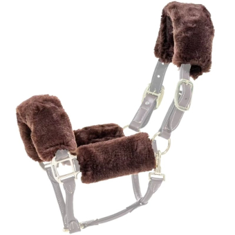 Lammfell-Set für Halfter Braun