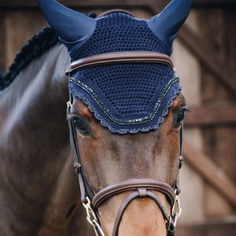 Fliegenhaube Wellington Stein & Perle Marineblau