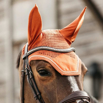 Fliegenhaube Wellington Samt Orange