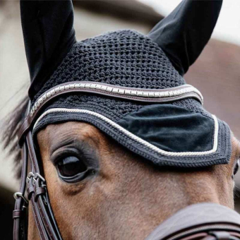Fliegenhaube Wellington Basic Samt Schwarz