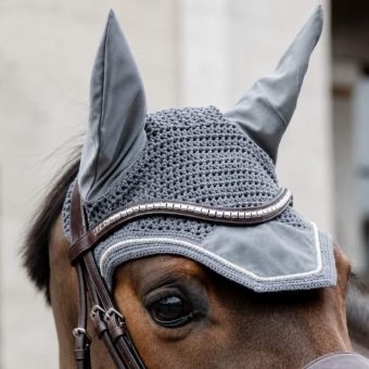 Fliegenhaube Wellington Basic Samt Grau
