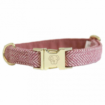 Hundehalsband Wolle Rosa