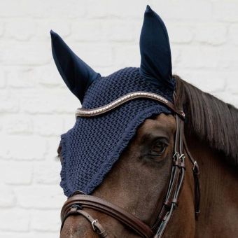 Lange Haube Loop Marineblau