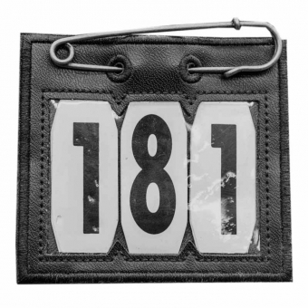 Nummernschild PVC Safety Pin Schwarz