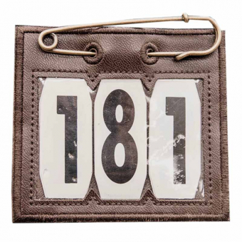 Nummernschild PVC Safety Pin Braun