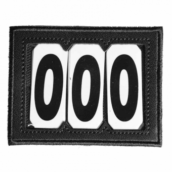 Nummernschild PVC Velcro 3 Numbers Schwarz