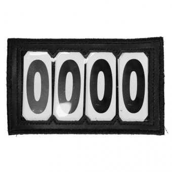 Nummernschild PVC Velcro 4 Numbers Schwarz