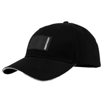 Cap mit Gummilogo Schwarz