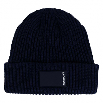 Mütze Beanie Rubber Logo Marineblau