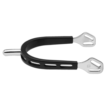 Sporen Ultra Fit Extra Grip 25mm Rounded Schwarz/Silber