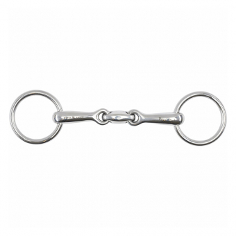 Doppelt gebrochenes Lock-Up Gebiss mit losen Ringen HG