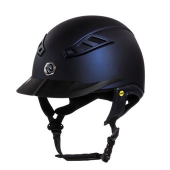 EQ3 Lynx Smooth Top Riding Helmet Navy Blue