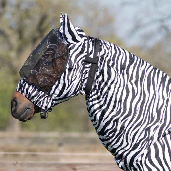 Ekzemhaube UV-Resistant Zebra Schwarz/Weiß