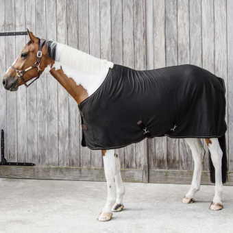 Abschwitzdecke Fleece Schwarz