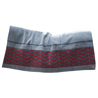 Fleece-Decke Heavy Square Fishbone Bordeaux