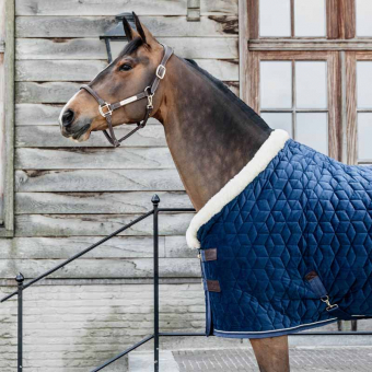 Turnierdecke Samt Marineblau