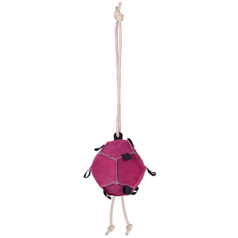 Pferdespielzeug Ball Loop aus Leder Rosa