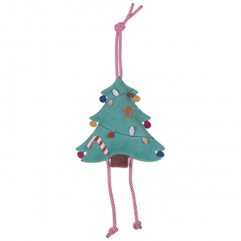 Pferdespielzeug Weihnachtsbaum in Wildleder Grün