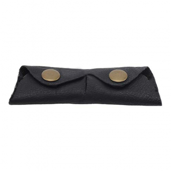 Kinnkettenabdeckung Leder HG Schwarz