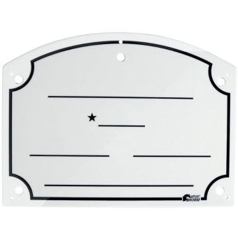 Boxenschild 20x27cm Silber