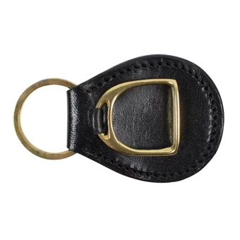 Schlüsselanhänger HS Stirrup Plate Schwarz/Gold