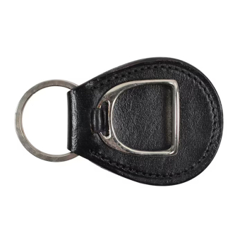 Schlüsselanhänger HS Stirrup Plate Schwarz/Silber