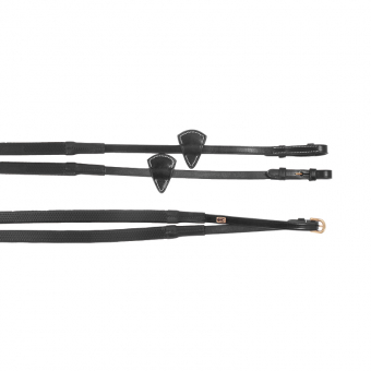 Gummizügel E-Logo Schwarz/Messing