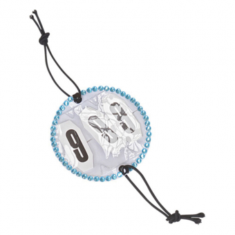 Nummernschild Kristall HG Blau