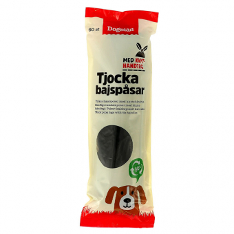 Hundekotbeutel mit Griff 60 Stück Schwarz