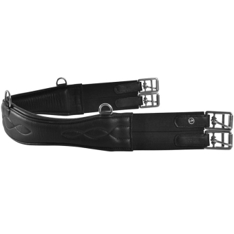 Anatomischer Sattelgurt HS Leather Schwarz