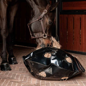 Heunetz Play & Haybag Slowfeeder Round Schwarz