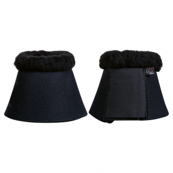 Hufglocken mit Lammfellkomfort Schwarz/Schwarz