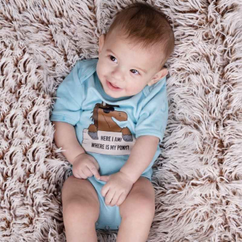 Kurzärmeliger Body Bobby Hellblau