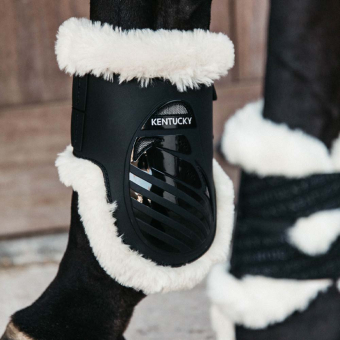 Streichkappen Elastic Vegan Sheepskin Schwarz