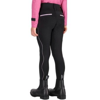 Winter-Reitleggings Kinder/Junior Isalyn Full Grip Schwarz
