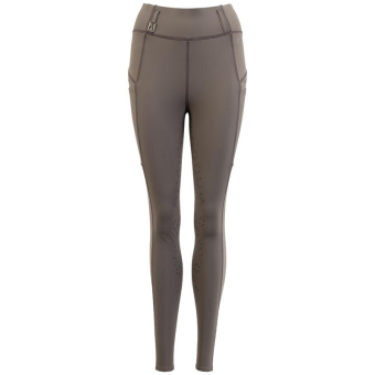 Reitleggings Tregging Exposure Silicone Full Seat Taupe