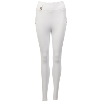 Reitleggings Tregging Exposure Silicone Full Seat Weiß