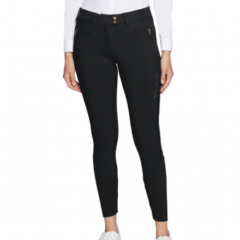 Reithose Adele Premium Kniebesatz Schwarz