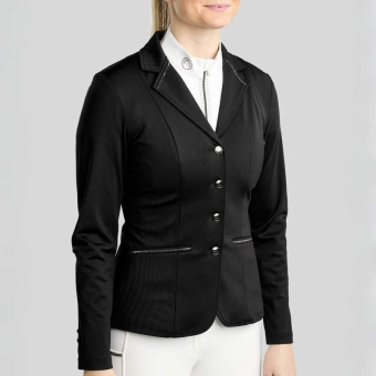 Turnierjacket MoKira Softshell Gun Metal Crystals Schwarz