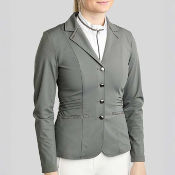 Turnierjacket MoKelly Softshell Gun Metal Crystals Grau
