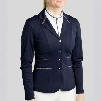Turnierjacket MoKelly Softshell Gun Metal Crystals Marineblau
