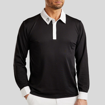 Herren-Turniershirt MoWill Long Sleeve Schwarz