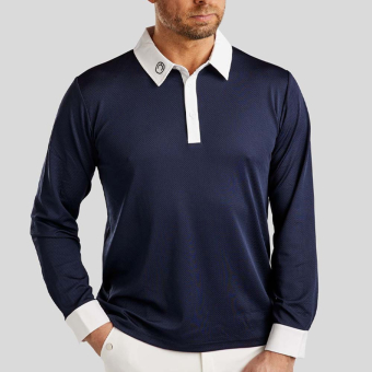 Herren-Turniershirt MoWill Long Sleeve Marineblau