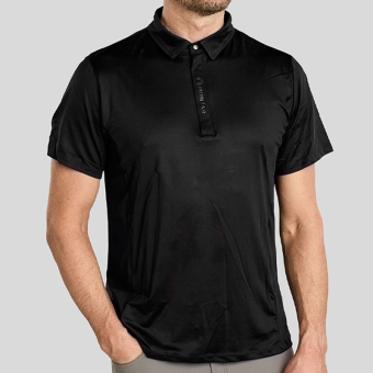 Herren Poloshirt Clubwear Schwarz
