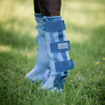 Fliegenschutzstiefel Fly Boots Hellblau/Blau/Silber