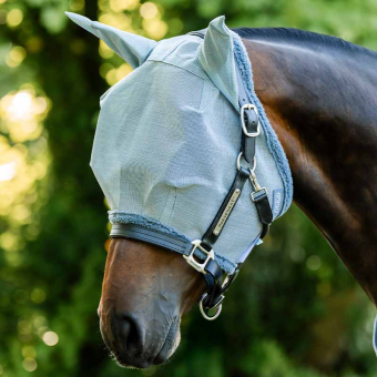 Fliegenhaube Amigo Hellblau/Blau/Silber