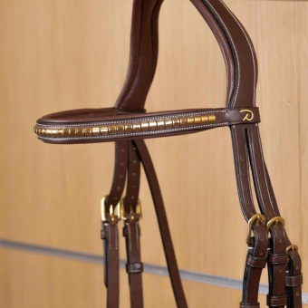 Stirnriemen Brass Clincher Dyon Collection Braun