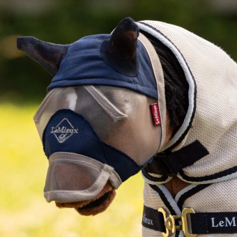 Fliegenmaske Toy Pony Grau/Marineblau