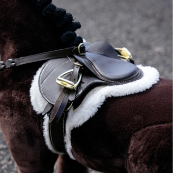 Hunterschabracke & Sattelgurt Toy Pony Hunter Braun