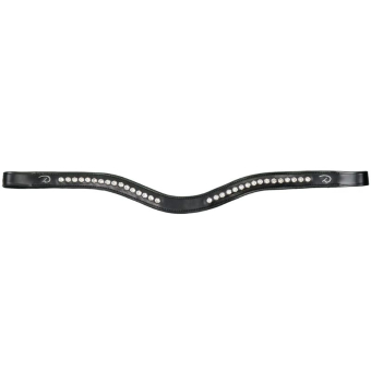 Stirnriemen V-Form Half Swarovski New English Collection Schwarz